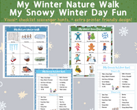 8 Winter Nature Scavenger Hunts + Christmas Scavenger Hunts [PDF Printable]
