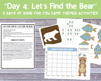 48 Page "Great Camp IN" 5 Day Activity Packet [Printable PDF]