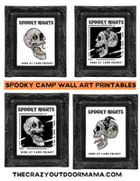 13 Halloween Camp Themed Wall Art Printable PDFs