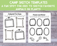 25 Page Printable Kids Camping Journal [Log entries camp charades, camp word searches, camp activity ideas for kids and more!]